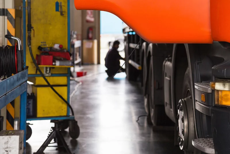 Commercial vehicle maintenence and repair Bournemouth and Poole Commercial vehicle workshop bay in Poole
